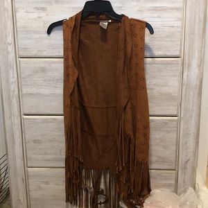 Brown Tassel Vest